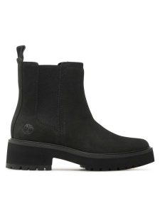 Timberland Sztyblety Carnaby Cool Basic Chlsea TB0A5NPK0151 Czarny. Czarne botki Timberland, bez wzorów, z nubiku, bez obcasa, na płaskiej podeszwie, bez zapięcia. Za 589,99 zł.