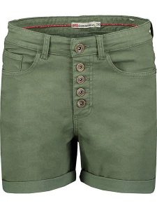 Geographical Norway Bermudy "Pisak" w kolorze khaki rozmiar: XXL. Brązowe szorty Geographical Norway, z aplikacjami, ze skóry. Za 48,28 zł.