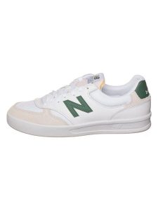 New Balance Skórzane sneakersy "CT300" w kolorze biało-zielonym rozmiar: 39,5. Białe trampki New Balance, bez wzorów, bez zapięcia. Za 248,85 zł.