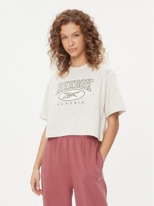 Reebok T-Shirt Classics Big Logo HZ8099 Biały Fitted Fit. Białe t-shirty Reebok, xl, bez wzorów, z bawełny, bez kołnierzyka, bez ramiączek. Za 89,99 zł.
