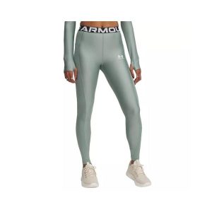 Legginsy damskie Under Armour HeatGear Rib. Zielone legginsy Under Armour, bez wzorów, z elastanu, długie. Za 292,15 zł.