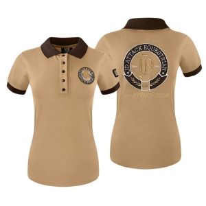 Koszulka polo damska JD ATTACK Pollyanna z krótkim rękawem. Brązowe bluzki JD ATTACK, m, bez wzorów, sportowe, bez kołnierzyka, bez ramiączek. Za 129,00 zł.
