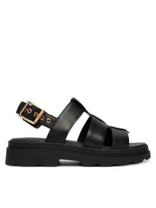 Clarks Sandały Orinoco3 Strap 26186490 Czarny. Czarne sandały Clarks, bez wzorów, ze skóry, bez obcasa, na płaskiej podeszwie, bez zapięcia. Za 389,99 zł.