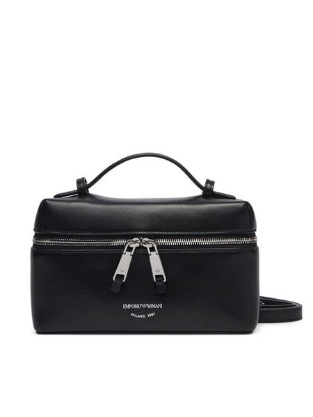 Emporio Armani Torebka EW004564 Czarny. Czarne kuferki Emporio Armani, bez wzorów, ze skóry, bez dodatków. Za 1 439,00 zł.