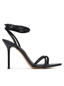 Aldo Sandały Manaelden 14011265 Czarny. Czarne sandały ALDO, bez wzorów, z materiału, bez obcasa, na szpilce, bez zapięcia. Za 419,99 zł.