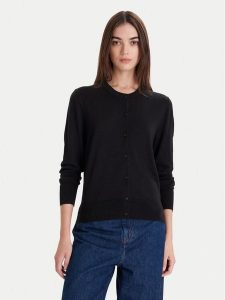 Calvin Klein Kardigan LV044D323G Czarny Slim Fit. Czarne kardigany Calvin Klein, z wełny. Za 519,99 zł.