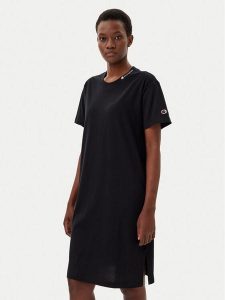 Champion Sukienka codzienna 117782 Czarny Loose Fit. Czarne kombinezony Champion, xs, bez wzorów, z bawełny, bez kołnierzyka, bez ramiączek. Za 139,99 zł.