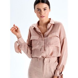Koszula z kieszeniami - Różowy. Koszule marki Cropp. Za 79,99 zł.