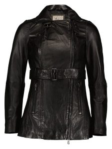 7eleven Skórzana kurtka "Irene" w kolorze czarnym rozmiar: 44. Czarne kurtki 7eleven, bez wzorów, z materiału, bez kaptura. Za 506,32 zł.