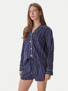 LAUREN RALPH LAUREN Piżama ILN12490 Granatowy Regular Fit. Niebieskie piżamy Lauren Ralph Lauren, bez wzorów, z bawełny, bez ramiączek. Za 499,99 zł.