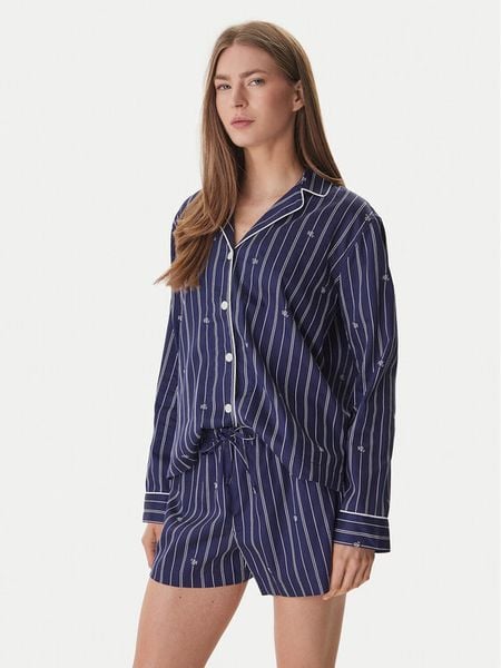LAUREN RALPH LAUREN Piżama ILN12490 Granatowy. Niebieskie piżamy Lauren Ralph Lauren, bez wzorów, z bawełny, bez ramiączek. Za 499,99 zł.