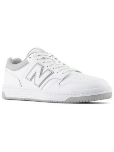 New Balance Skórzane sneakersy "480" w kolorze białym rozmiar: 40,5. Białe trampki New Balance, bez wzorów, bez zapięcia. Za 307,46 zł.