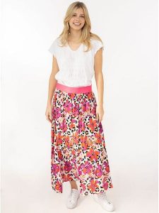 Zwillingsherz Spódnica "Tropical Leo" ze wzorem rozmiar: S/M. Spódnice Zwillingsherz, na co dzień, m, bez wzorów, z wiskozy, maxi. Za 114,17 zł.