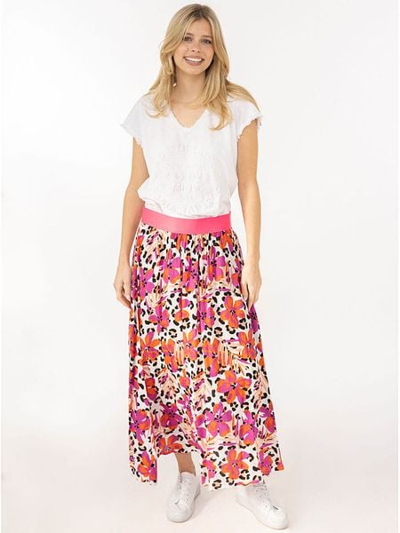 Zwillingsherz Spódnica "Tropical Leo" ze wzorem rozmiar: L/XL. Spódnice Zwillingsherz, na co dzień, l, bez wzorów, z wiskozy, maxi. Za 150,72 zł.