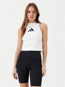 Adidas Top Z.N.E. JX4316 Biały Slim Fit. Białe topy ADIDAS, l, bez wzorów, z syntetyku, bez kołnierzyka, bez ramiączek. Za 159,99 zł.