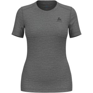 Koszulka termoaktywna z krótkim rękawem damska Odlo MERINO 200. Szare koszule nocne ODLO, bez wzorów, bez ramiączek. Za 399,99 zł.