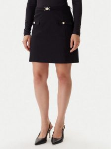 Guess Spódnica trapezowa W5BD61 KCMU2 Czarny Regular Fit. Czarne spódnice Guess, xxl, z aplikacjami, z syntetyku. Za 349,99 zł.