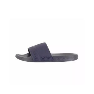 Klapki EA7 Emporio ArmaniWater Sports Tape. Niebieskie klapki EA7, bez wzorów, z materiału, bez obcasa. Za 159,99 zł.