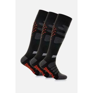 Skarpety narciarskie dla dorosłych Surfanic Full Size Black 3p. (roz. 42-46). Czarne rękawiczki SURFANIC, bez wzorów, z syntetyku. Za 79,99 zł.