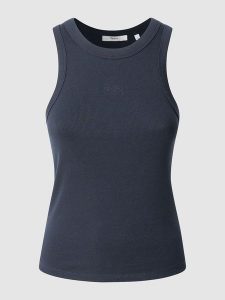 Pepe Jeans Top "Marian" w kolorze granatowym rozmiar: M. Niebieskie topy Pepe Jeans, m, bez wzorów, z jeansu, bez kołnierzyka, bez ramiączek. Za 69,99 zł.