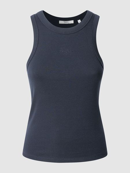 Pepe Jeans Top "Marian" w kolorze granatowym rozmiar: M. Niebieskie topy Pepe Jeans, m, bez wzorów, z jeansu, bez kołnierzyka, bez ramiączek. Za 92,21 zł.