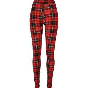 Damskie Legginsy W Delikatną Kratkę. Czerwone legginsy Urban Classics, bez wzorów. Za 75,99 zł.