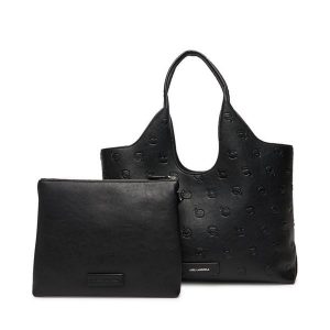 Torebka KARL LAGERFELD. Czarne torebki klasyczne KARL LAGERFELD, bez wzorów, bez dodatków. Za 669,99 zł.