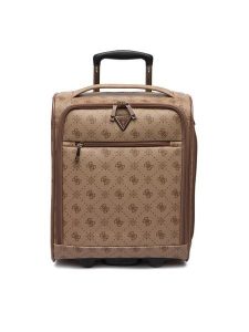 Guess Walizka kabinowa Silia TWGP98 90972 Brązowy. Brązowe walizki Guess, z aplikacjami, z materiału. Za 659,99 zł.