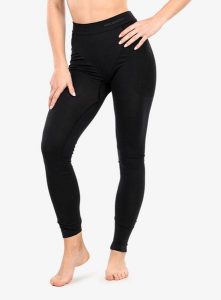 Legginsy termoaktywne damskie Brubeck Comfort Wool. Czarne legginsy Brubeck, bez wzorów, z elastanu, z podwyższonym stanem. Za 142,99 zł.