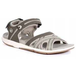 Sandały sportowe dla kobiet Regatta SANTA CLARA. Brązowe buty trekkingowe Regatta, bez zapięcia. Za 153,44 zł.