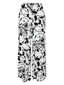 More & More Spodnie w kolorze biało-czarnym rozmiar: 44. Białe spodnie z wysokim stanem More & More, bez wzorów, z materiału, z podwyższonym stanem. Za 104,99 zł.