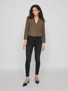 Vila Dżinsy - Skinny fit - w kolorze czarnym rozmiar: L/L30. Czarne rurki Vila, z materiału. Za 109,78 zł.