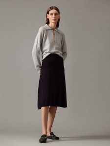 Perfect Cashmere Kaszmirowa spódnica "Rinzen" w kolorze fioletowym rozmiar: L. Różowe spódnice Perfect Cashmere, na co dzień, l, bez wzorów, z kaszmiru, midi. Za 480,90 zł.