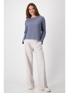 Monari Sweter w kolorze niebieskim rozmiar: 42. Niebieskie swetry oversize monari, bez wzorów, z bawełny, bez ramiączek. Za 162,49 zł.