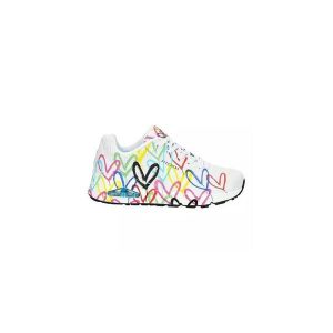 Femme UNO-SPREAD THE LOVE Skechers WMLT 155507 Blanc Skechers. Białe buty sportowe Skechers, bez wzorów, z gumy, bez zapięcia. Za 456,00 zł.