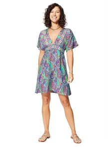 Ipanima Sukienka w kolorze fioletowo-turkusowym rozmiar: 34-40. Różowe sukienki Ipanima, bez wzorów, bez kołnierzyka, bez ramiączek, mini. Za 56,99 zł.