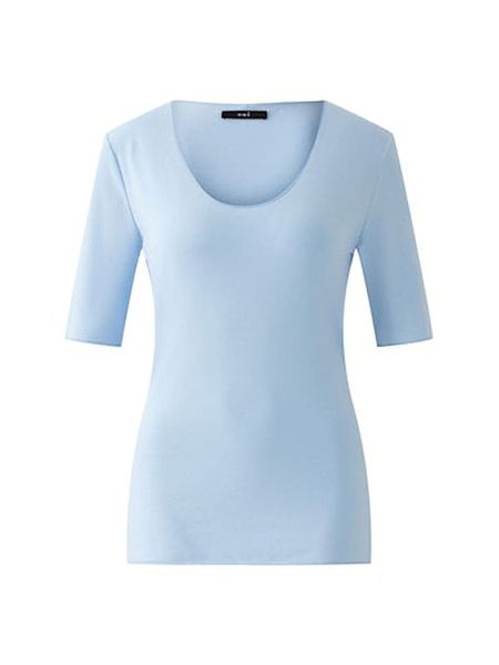 Oui Koszulka w kolorze błękitnym rozmiar: 38. Niebieskie bluzki Oui, bez wzorów, bez kołnierzyka, bez ramiączek. Za 95,92 zł.