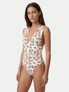 Guess Strój kąpielowy W6YZ34 K7181 Biały. Białe stroje jednoczęściowe Guess, z aplikacjami, z syntetyku. Za 347,99 zł.