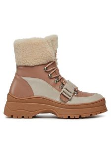 Ted Baker Botki Mayyzi 258003 Brązowy. Brązowe botki Ted Baker, bez wzorów, ze skóry, bez obcasa, na płaskiej podeszwie, bez zapięcia. Za 559,99 zł.