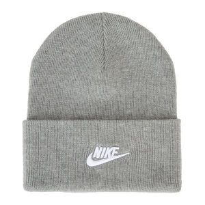 Czapka zimowa Nike Peak Futura Beanie. Szare czapki Nike, bez wzorów. Za 148,34 zł.