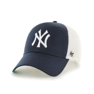 Czapka z daszkiem 47 Brand MLB New York Yankees Trucker - B-BRANS17CTP-NY. Czarne czapki 47 Brand, bez wzorów, sportowe. Za 92,00 zł.