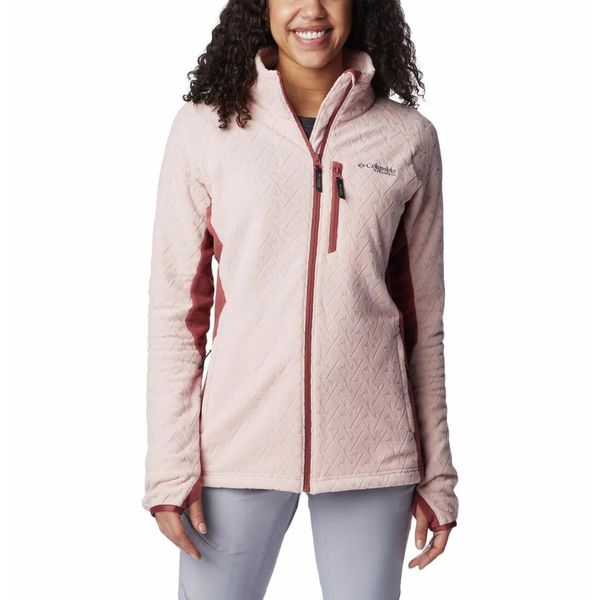 Bluza Turystyczna Rozpinana Damska Columbia Titan Pass 3.0 Full Zip Fleece. Czerwone bluzy Columbia, m, bez wzorów, bez kaptura. Za 396,99 zł.