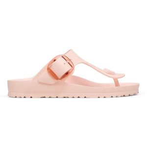 Birkenstock Gizeh Big Buckle EVA Light Rose Japonki damskie. Czerwone klapki Birkenstock, bez wzorów, ze skóry, bez obcasa. Za 229,99 zł.