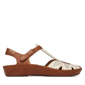 Sandały Pikolinos. Białe sandały Pikolinos, bez wzorów, bez obcasa, na płaskiej podeszwie, bez zapięcia. Za 559,99 zł.