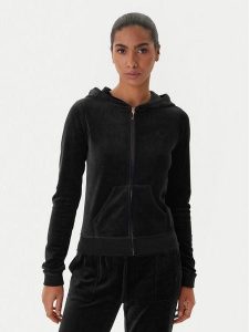 Juicy Couture Bluza Robyn JCSEBJ007G Czarny Slim Fit. Czarne bluzy Juicy Couture, xl, bez wzorów, z bawełny, bez kaptura. Za 349,99 zł.