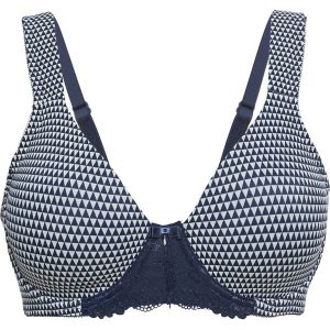 Biustonosz minimizer z wyściełanymi ramiączkami. Niebieskie biustonosze bonprix, bez wzorów. Za 69,99 zł.