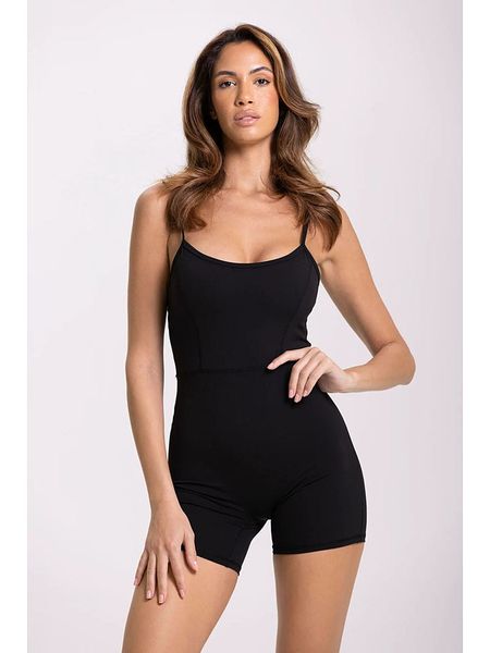 Onamaste Kombinezon "Kalil" w kolorze czarnym rozmiar: L/XL. Czarne kombinezony Onamaste, z materiału. Za 165,31 zł.