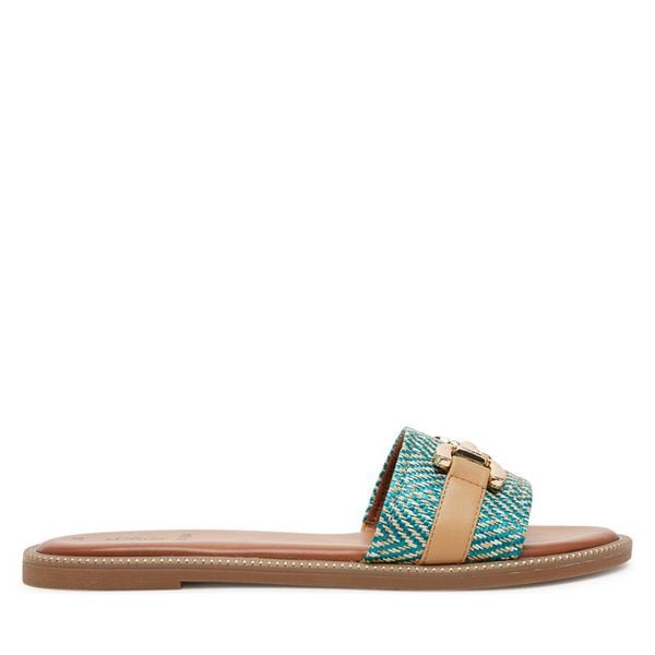 Klapki s.Oliver. Zielone klapki s.Oliver, bez wzorów, bez obcasa. Za 139,99 zł.