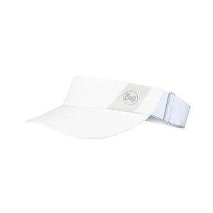 Czapka z daszkiem BUFF SPEED VISOR SOLID. Białe czapki Buff, bez wzorów, z poliesteru, retro. Za 139,90 zł.