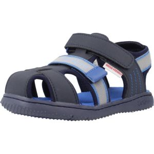 Sandały Kickers Model Kickbeachou Kolor Niebieski. Niebieskie sandały Kickers, bez wzorów, z syntetyku, bez obcasa, bez zapięcia. Za 119,99 zł.